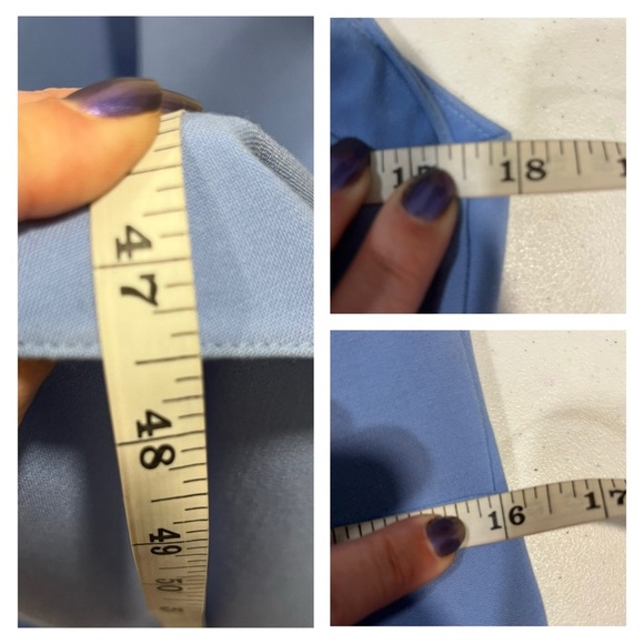 OSCAR DE LA RENTA Dress Blue Midi Wool Asymmetric Size 10 Elegant Formal NWT - Picture 13 of 13